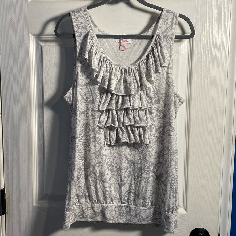 Zena Sleeveless Butterfly Top, XL